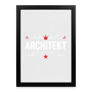 Architekt Beruf - Gerahmtes Poster (27 × 37 cm) - Schwarz - Vorne