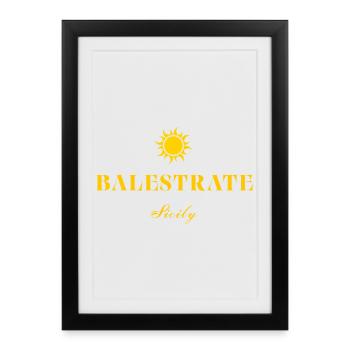 Balestrate Sicily Sun - Framed poster (27 × 37 cm) - black - Front
