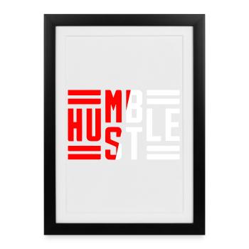 Humble Hustle Entrepreneur Businessman Businesswo - Framed poster (27 × 37 cm) - black - Front