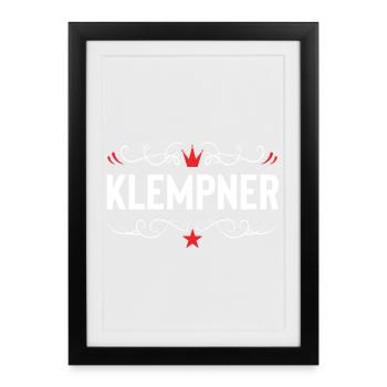 Klempner Beruf - Gerahmtes Poster (27 × 37 cm) - Schwarz - Vorne