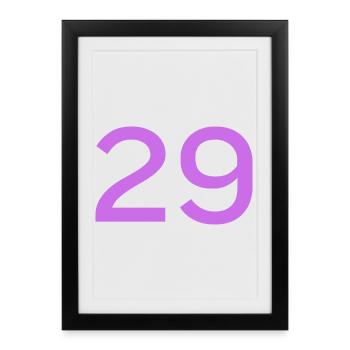 29 - Affiche encadrée (27 × 37 cm) - noir - Devant