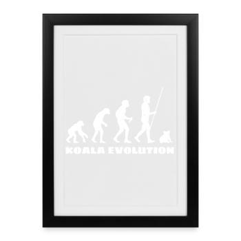 Évolution du koala - Affiche encadrée (27 × 37 cm) - noir - Devant