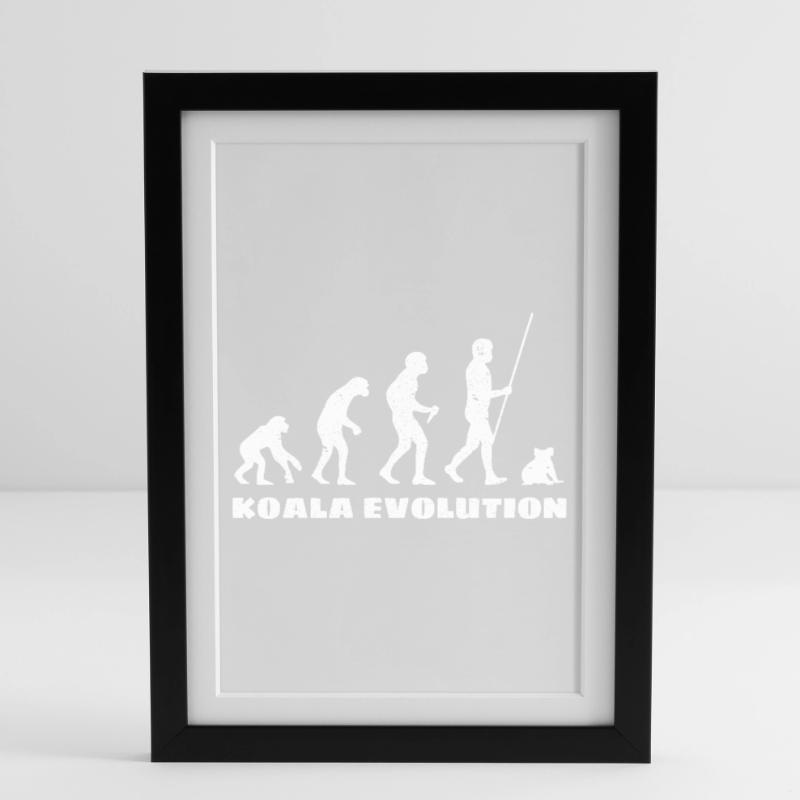 Koala Evolution Framed poster (27 × 37 cm)