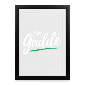 Im Gadde – Logo Hell - Affiche encadrée (27 × 37 cm) - noir - Devant