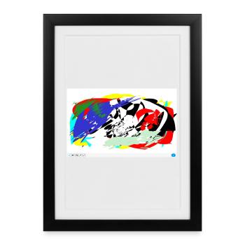 Color Battles Lines - Framed poster (27 × 37 cm) - black - Front