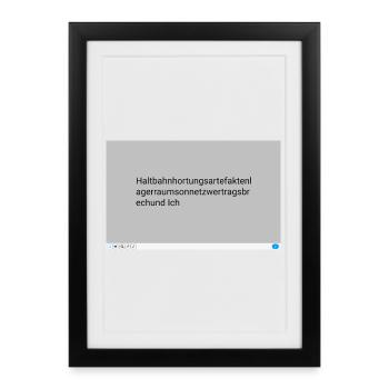 Kryptische Textmuster Grau Neon - Gerahmtes Poster (27 × 37 cm) - Schwarz - Vorne