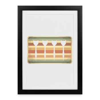 Fléchettes à fléchettes - Affiche encadrée (27 × 37 cm) - noir - Devant