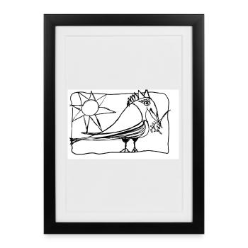 Ancient Message - Framed poster (27 × 37 cm) - black - Front