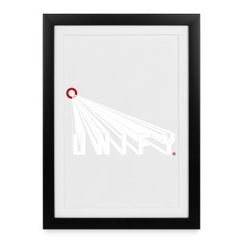 UNIFY People and Earth Japanese Sun Rising - Framed poster (27 × 37 cm) - black - Front