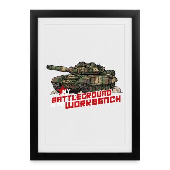 ÉTABLI DE CHAMP DE BATAILLE TANK T90 - RCCX - Affiche encadrée (27 × 37 cm) - noir - Devant