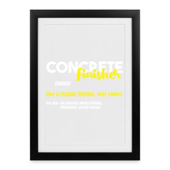 Concrete Concrete Paver Concrete Mixer - Framed poster (27 × 37 cm) - black - Front