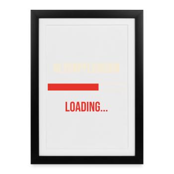 Altenpflegerin loading Pflege Spruch Pflegerin - Gerahmtes Poster (27 × 37 cm) - Schwarz - Vorne