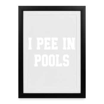 Typographie en blocs gras sur fond noir - Affiche encadrée (27 × 37 cm) - noir - Devant