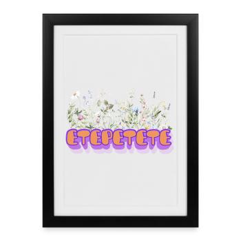 Etepetete Floral Design - Framed poster (27 × 37 cm) - black - Front