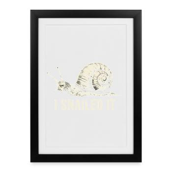 T-shirt cartoon Snailed It - Affiche encadrée (27 × 37 cm) - noir - Devant
