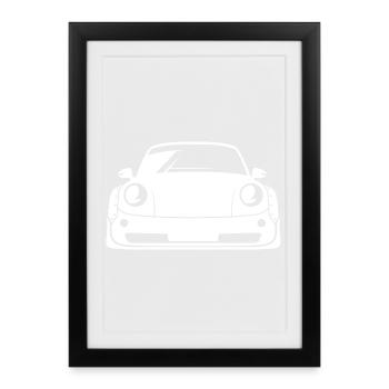 Liberty Walk Cars Widebody Icon Graphique - Affiche encadrée (27 × 37 cm) - noir - Devant