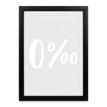 0 per thousand alcohol Alcohol free gift - Framed poster (27 × 37 cm) - black - Front