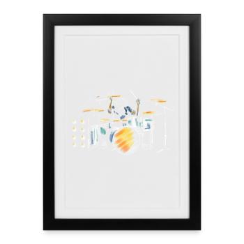 drummer - Framed poster (27 × 37 cm) - black - Front