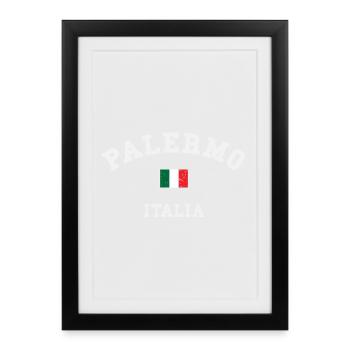 Palerme Sicile - Affiche encadrée (27 × 37 cm) - noir - Devant