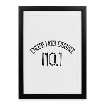 Depp du service n° 1 - Affiche encadrée (27 × 37 cm) - noir - Devant
