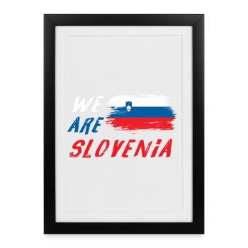Nous sommes la Slovénie - Affiche encadrée (27 × 37 cm) - noir - Devant