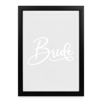 Fiançailles de mariage assorties à la mariée Mariage - Affiche encadrée (27 × 37 cm) - noir - Devant