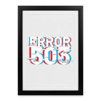 Error 503 Glitch - Framed poster (27 × 37 cm) - black - Front