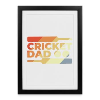 Funny Cricket Daddy - Framed poster (27 × 37 cm) - black - Front