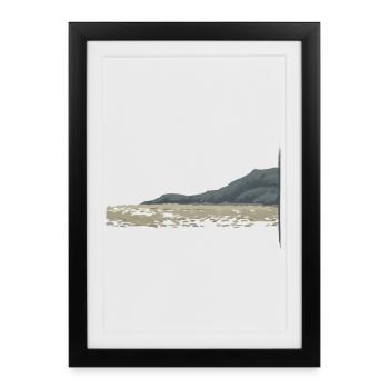 CÔTE ROCHEUSE - Affiche encadrée (27 × 37 cm) - noir - Devant