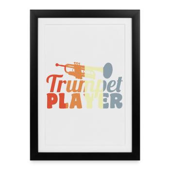 Meilleur trompettiste - Affiche encadrée (27 × 37 cm) - noir - Devant