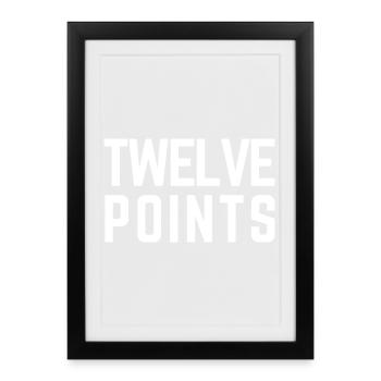 TWELVE POINTS Eurovision Oostenrijk 2026 - Framed poster (27 × 37 cm) - black - Front