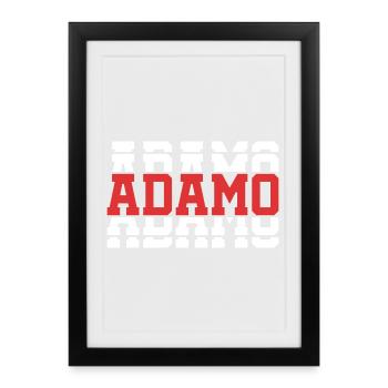 t-shirt Adam t-shirt idée cadeau texte empilé - Affiche encadrée (27 × 37 cm) - noir - Devant