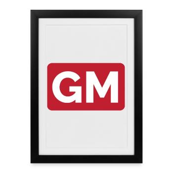 Chess Grandmaster Logo Chess Title Tournament icon - Framed poster (27 × 37 cm) - black - Front