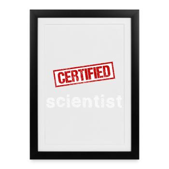 Scientifique - Affiche encadrée (27 × 37 cm) - noir - Devant