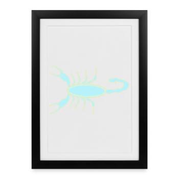 Imperial Scorpion Ultraviolet Glow - Framed poster (27 × 37 cm) - black - Front