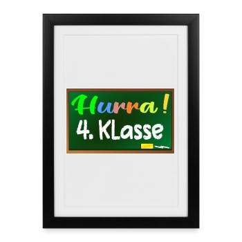 Viertklässler - Grundschule 4. Klasse - Gerahmtes Poster (27 × 37 cm) - Schwarz - Vorne