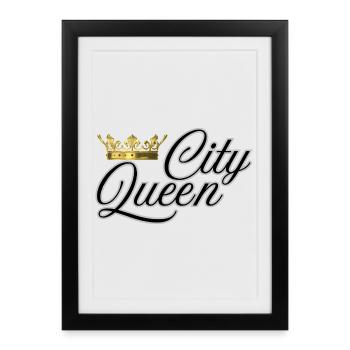 City Queen - Framed poster (27 × 37 cm) - black - Front