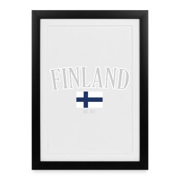 Finlande depuis 1917 - Affiche encadrée (27 × 37 cm) - noir - Devant