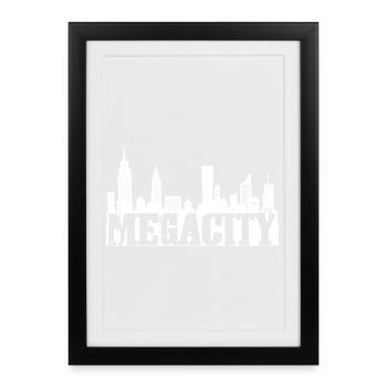 The White Megalopolis - Framed poster (27 × 37 cm) - black - Front