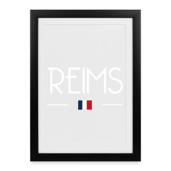 Reims - Framed poster (27 × 37 cm) - black - Front