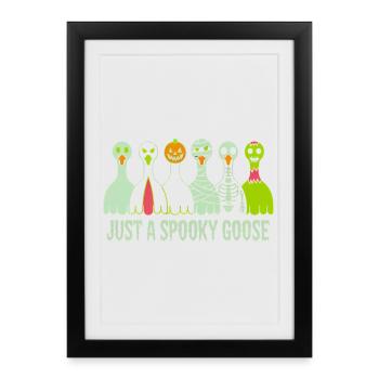 Ambiance Halloween avec Just A Spooky Goose - Affiche encadrée (27 × 37 cm) - noir - Devant