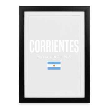 Corrientes Argentine Argentin - Affiche encadrée (27 × 37 cm) - noir - Devant