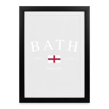 Bath England – Holiday Souvenir &amp; Gift - Framed poster (27 × 37 cm) - black - Front