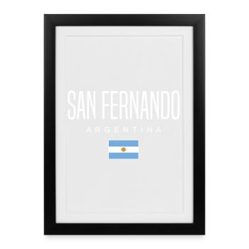 San Fernando Argentine Argentin - Affiche encadrée (27 × 37 cm) - noir - Devant