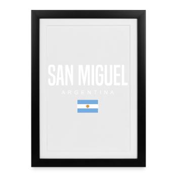 San Miguel Argentine Argentin - Affiche encadrée (27 × 37 cm) - noir - Devant