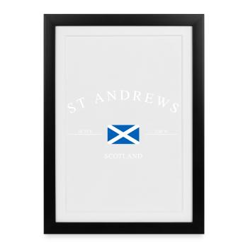 St Andrews Scotland – Holiday Souvenir &amp; Gift - Framed poster (27 × 37 cm) - black - Front