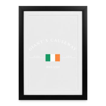 Giant's Causeway Northern Ireland – Souvenir &amp; Gift - Framed poster (27 × 37 cm) - black - Front