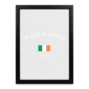 Waterford Ireland – Holiday Souvenir & Gift - Framed poster (27 × 37 cm) - black - Front