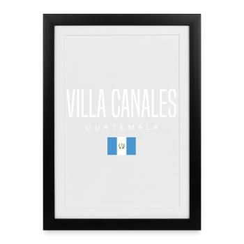 Villa Canales Guatemala Guatemalteken - Framed poster (27 × 37 cm) - black - Front