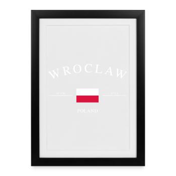 Wrocław Poland – Holiday Souvenir & Gift - Framed poster (27 × 37 cm) - black - Front